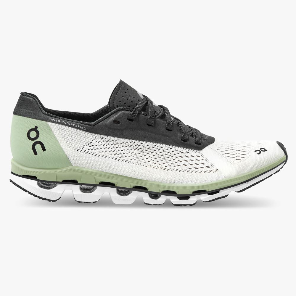 Sapatilhas Corrida Estrada On Running Cloudboom Feminino Branco Verdes | CHY331GD