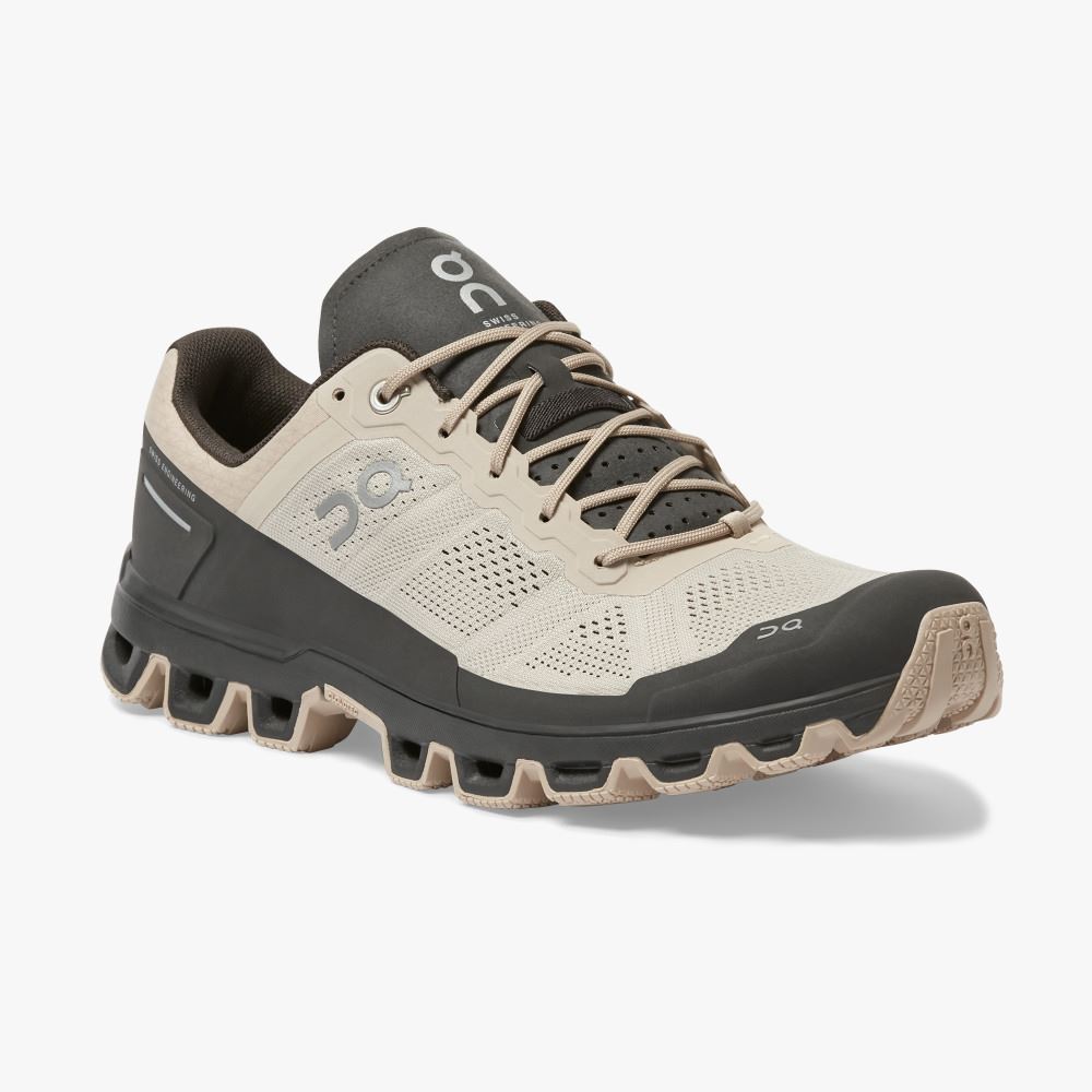 Sapatilhas Trail Running On Running Cloudventure Masculino Caqui Pretas | EUY3418QN