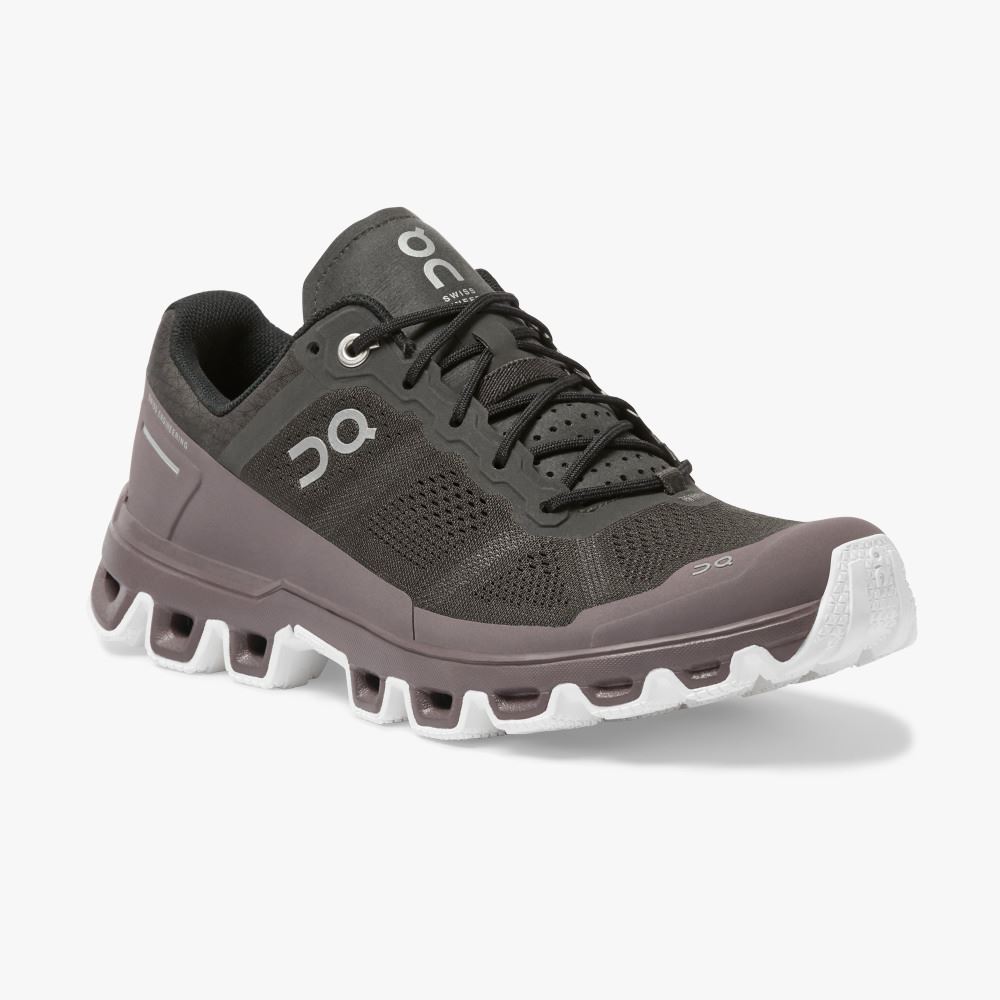 Sapatilhas Trail Running On Running Cloudventure Feminino Pretas Chocolate | NPP9686HO