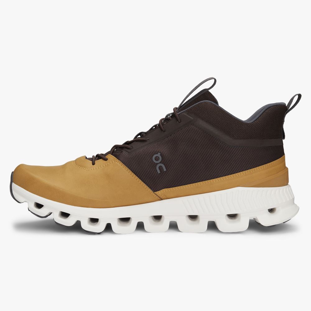 Tenis On Running Cloud Hi Masculino Amarelas Marrom | IOL9746LQ