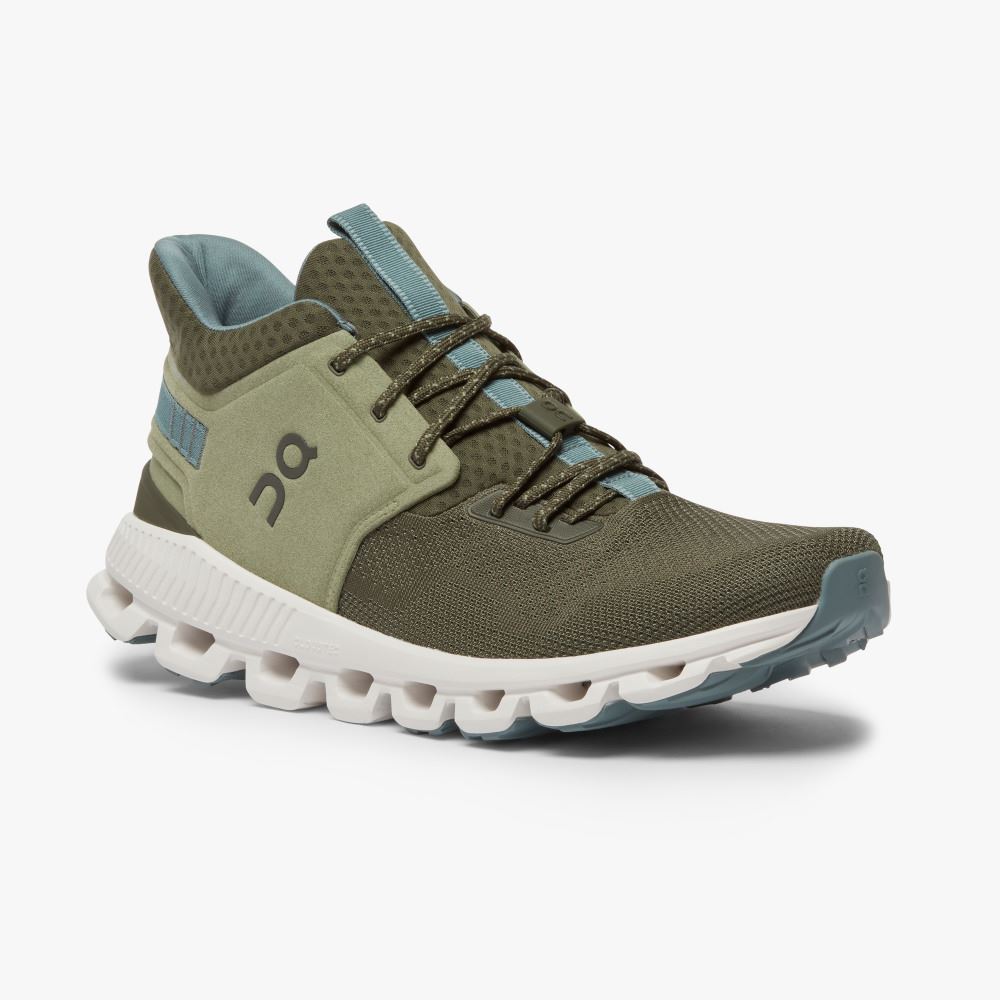 Tenis On Running Cloud Hi Masculino Verde Oliva | UBO5377KA