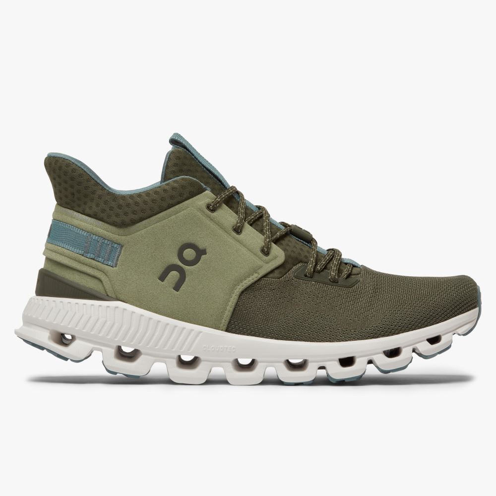 Tenis On Running Cloud Hi Masculino Verde Oliva | UBO5377KA