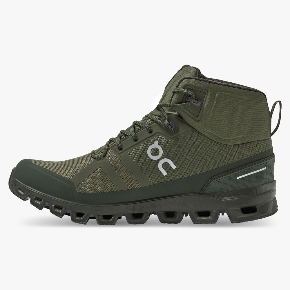 Tênis De Caminhada On Running Cloudrock Masculino Verde Oliva | FNO225GF