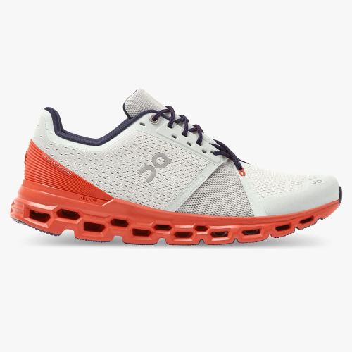 Sapatilhas Corrida Estrada On Running Cloudstratus Masculino Branco Coral | BJY567HE